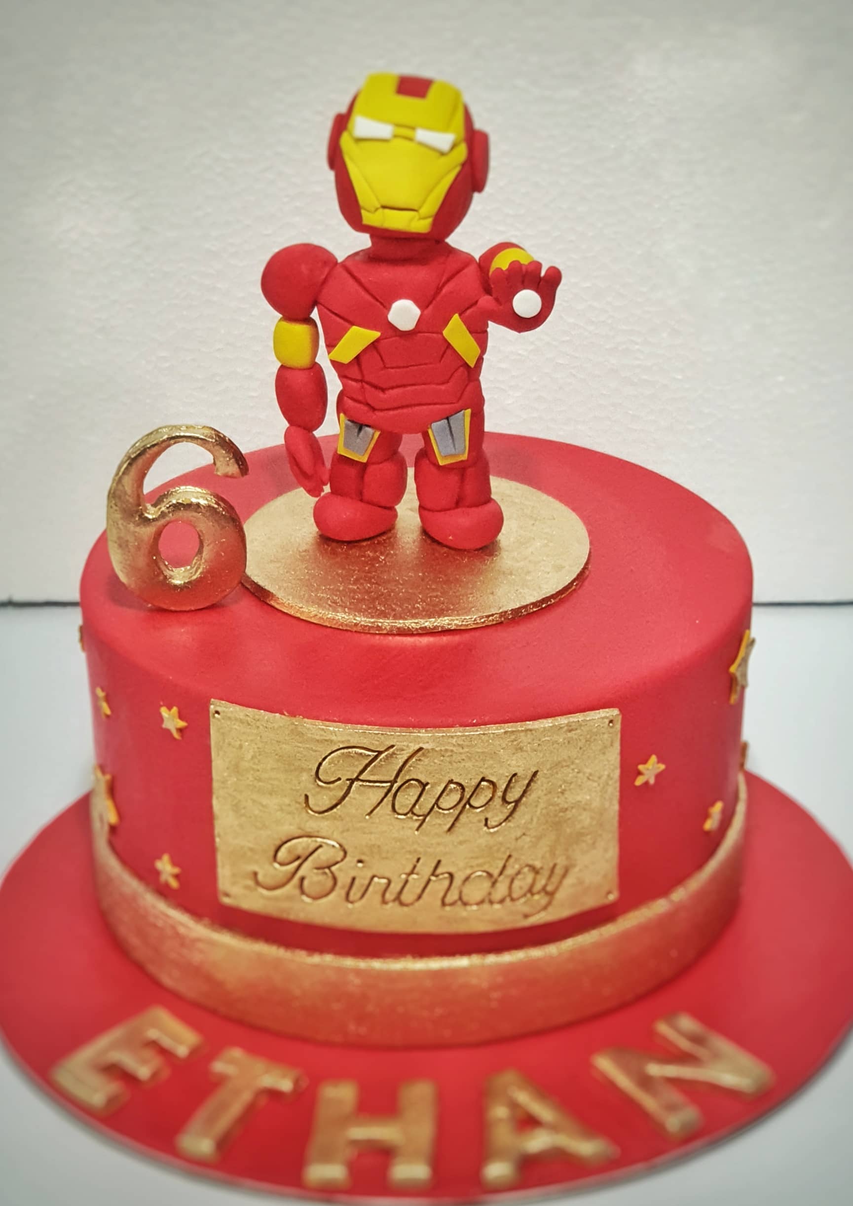 Cool Hand-Drawn Iron Man Cake-sonthuy.vn